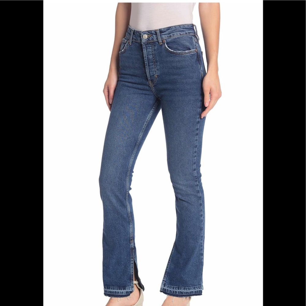 Free People Emmy High Waist Split Hem Bootcut Jean - Picture 3 of 5